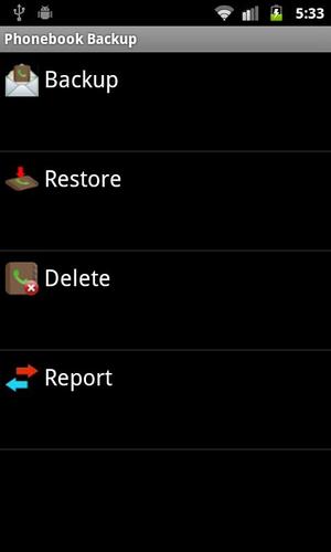 Phonebook backup