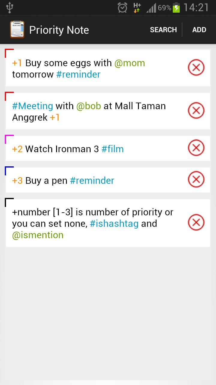 Priority Note