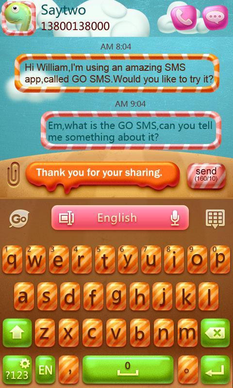 Go Keyboard Candy Theme