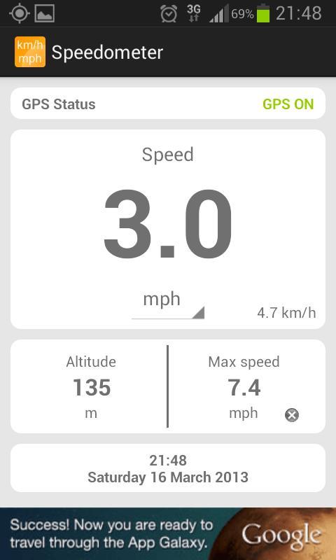 Simple speedometer km/h - mph