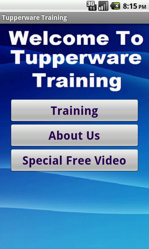 Tupperware Business Training