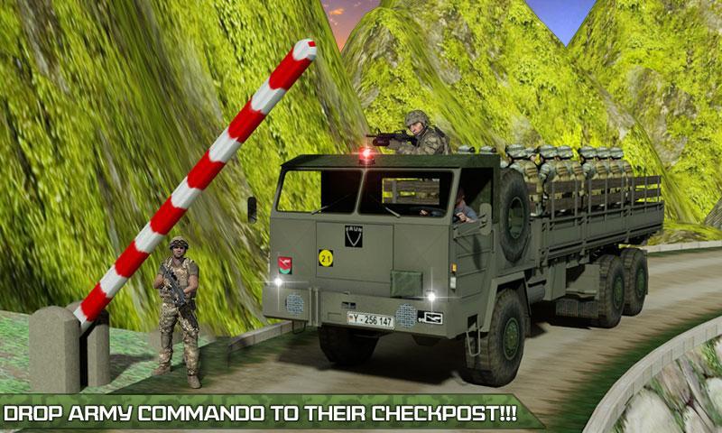 Army Truck Check Post Drive 3D
