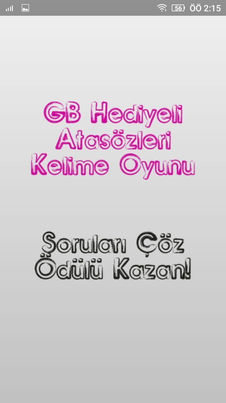 GB Hediyeli Kelime Oyunu